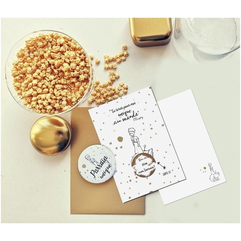 Carte à gratter Parrain petit prince + décapsuleur Carte à gratter Parrain petit prince + décapsuleur