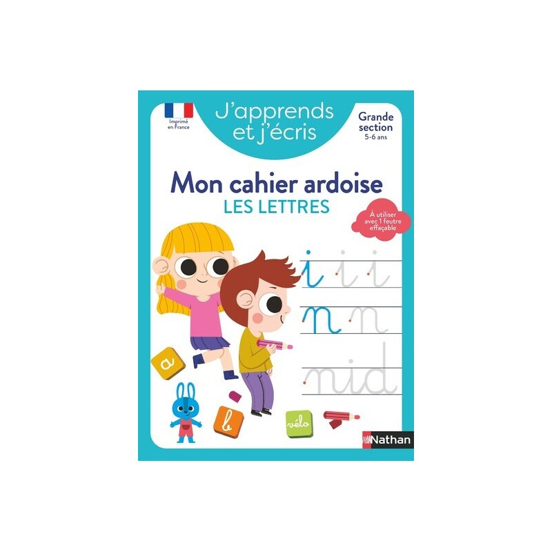 J'apprends et j'écris - Mon cahier ardoise Les lettres GS