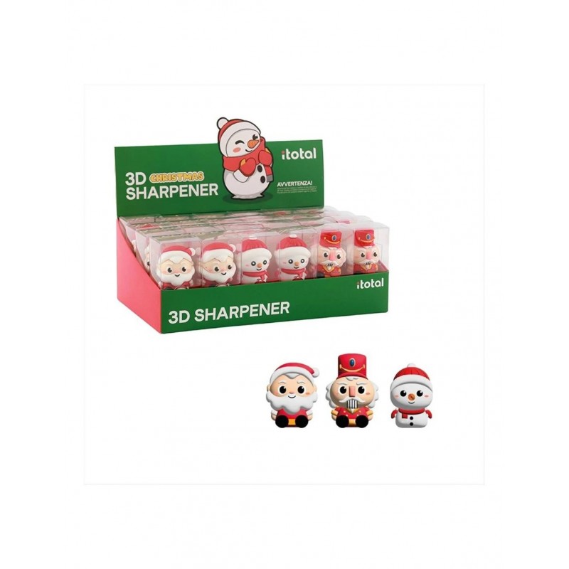 Taille-crayon 3D Noël - Bonhomme de neige