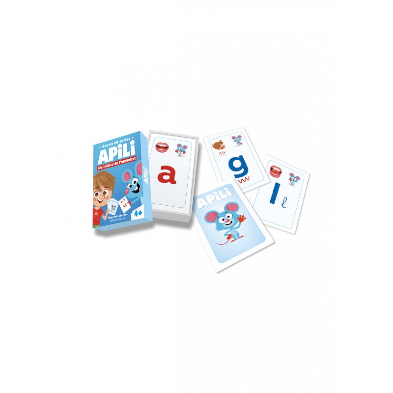 Jeu de  60 cartes Apili Apprendre les lettres de l'alphabet grâce à l'humour