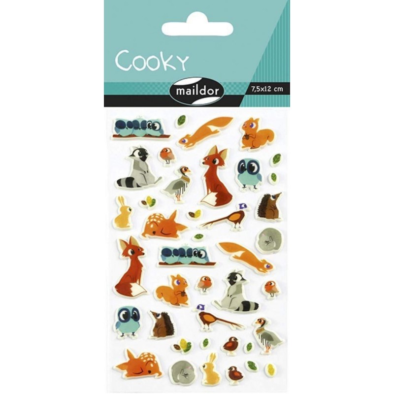 Stickers 3D Cooky Animaux de la forêt