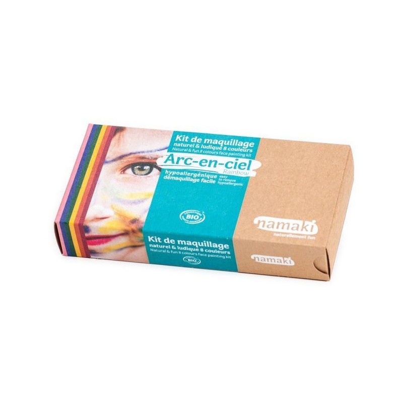 Kit de maquillage BIO 8 couleurs arc-en-ciel Kit de maquillage BIO 8 couleurs arc-en-ciel