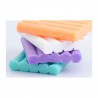 Pâte à modeler naturelle (vert blanc mauve orange)