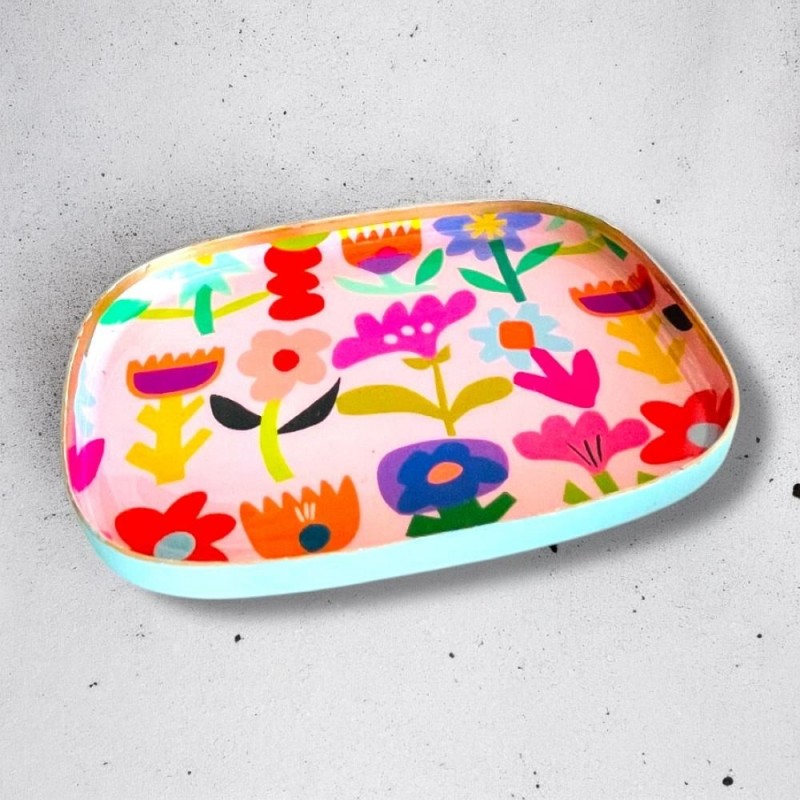 Mini plateau "fleurs audacieuses"