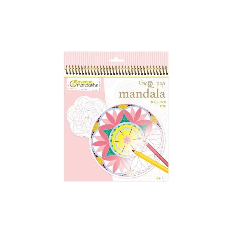 Coloriage Graffy Pop Mandala - Fleurs