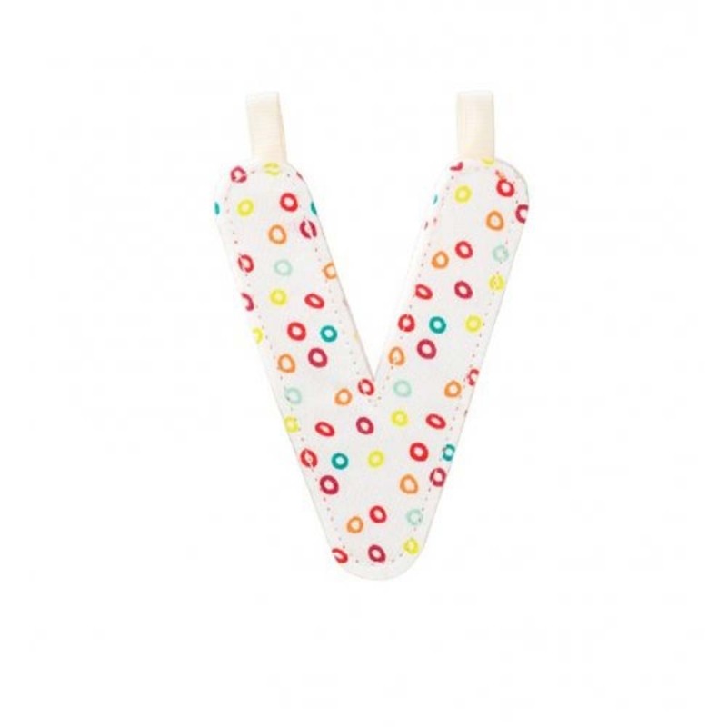 Lettre en tissu V