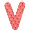 Lettre en tissu V