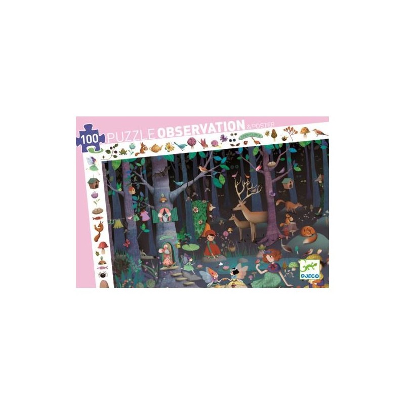 Puzzle observation 100 pcs - La forêt enchantée