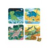 4 puzzles évolutifs dinosaures