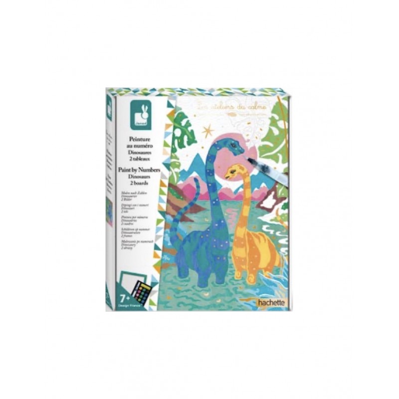 Peinture au numéro aquarelle - Dinosaures