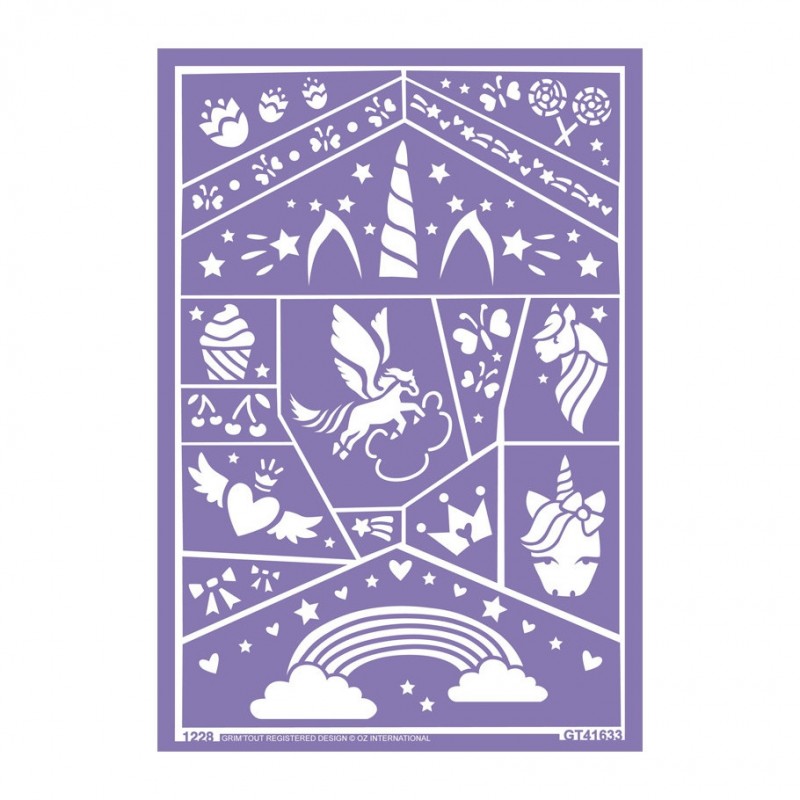 Pochoir de maquillage - Poney et licorne