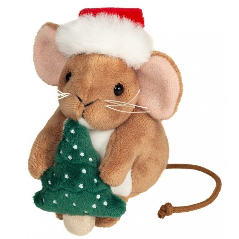 Souris de Noël avec sapin - 11 cm