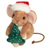 Souris de Noël avec sapin - 11 cm