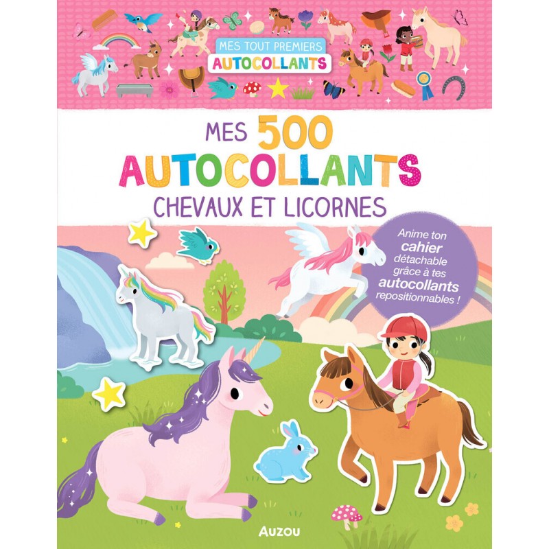 Mes tout premiers autocollants - 500 autocollants chevaux et licornes