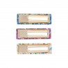 Set de 3 barrettes bleu rose doré