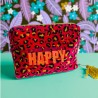 Trousse en velours "Happy"