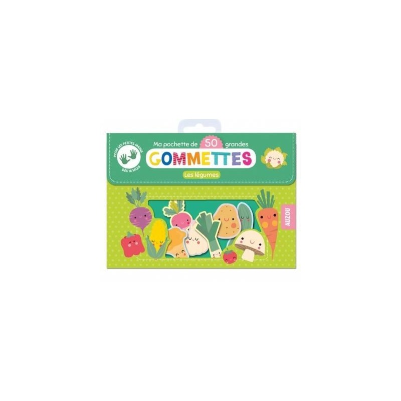 Ma pochette de 50 grandes gommettes - Les légumes