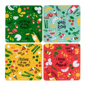 Set de 4 dessous de verre -...