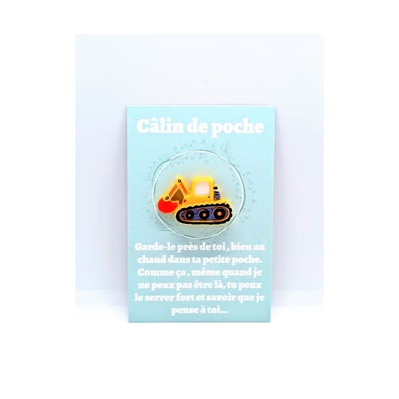 Carte Câlin de poche - Camion de chantier
