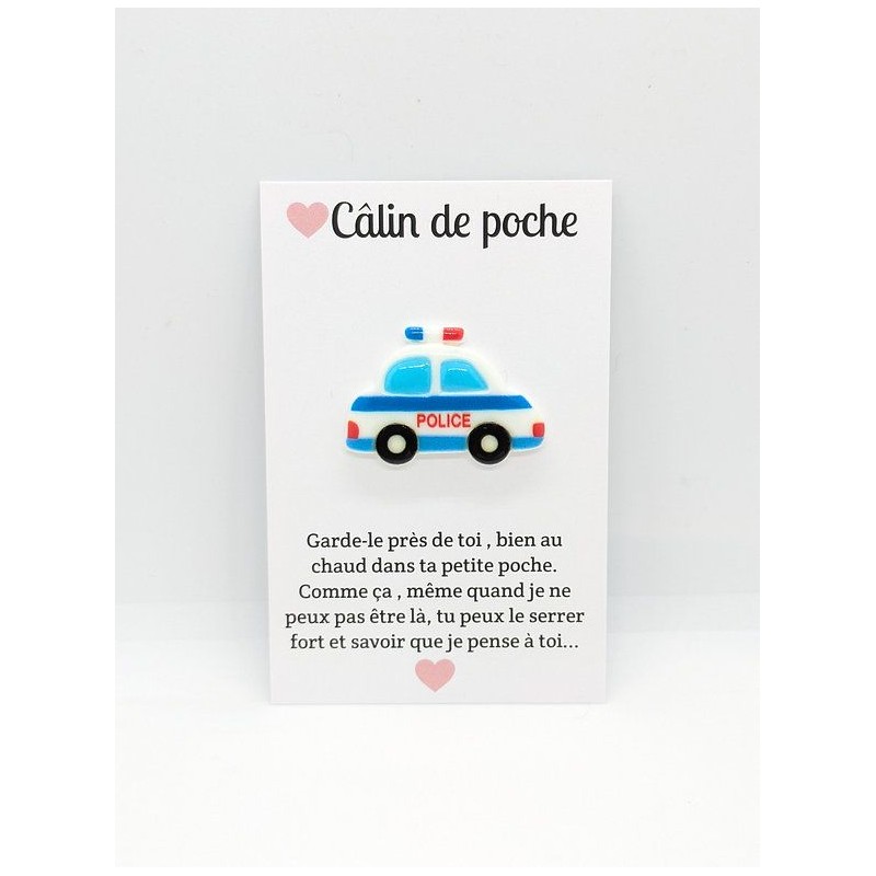 Carte Câlin de poche - Voiture de police