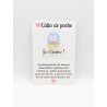 Carte Câlin de Poche - Pingouin "Je t'aime !"