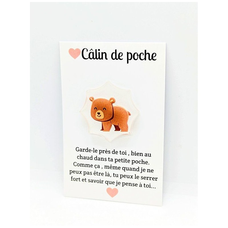 Carte Câlin de Poche - Ourson étoile