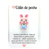 Carte Câlin de Poche - Lapin rose salopette