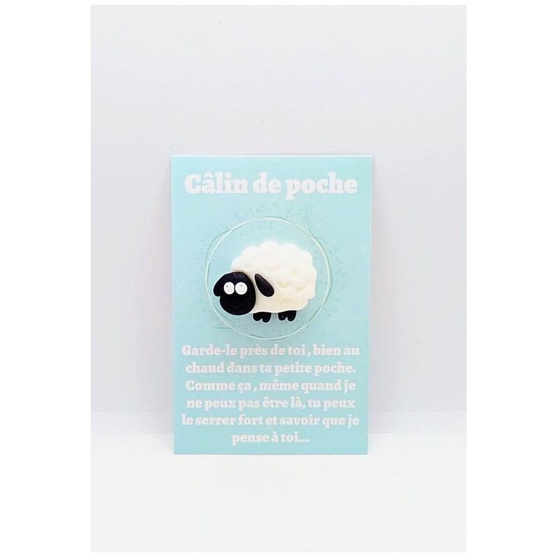 Carte Câlin de Poche - Mouton blanc