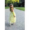 Robe de princesse en velours jaune, 3-4 ans