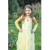 Robe de princesse en velours jaune, 5-6 ans