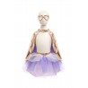 Set de super-héroïne tutu/cape/masque - Rose gold/lila, 4-6 ans