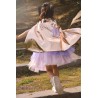Set de super-héroïne tutu/cape/masque - Rose gold/lila, 4-6 ans
