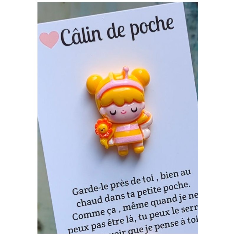 Carte Câlin de Poche - Nana fleur