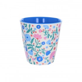 Verre fleuri Joli paon