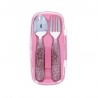 Set de couverts Glitter rose