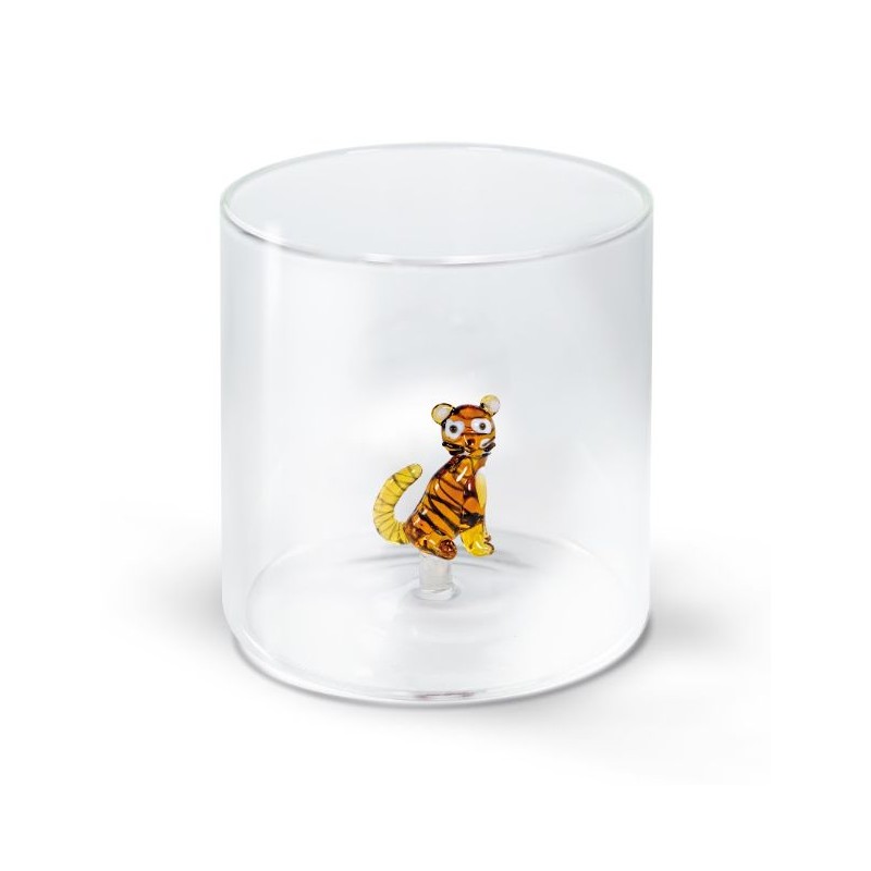 Verre à eau - Chat tigré