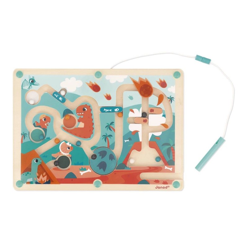 Labyrinthe à billes magnétique - Dinosaure