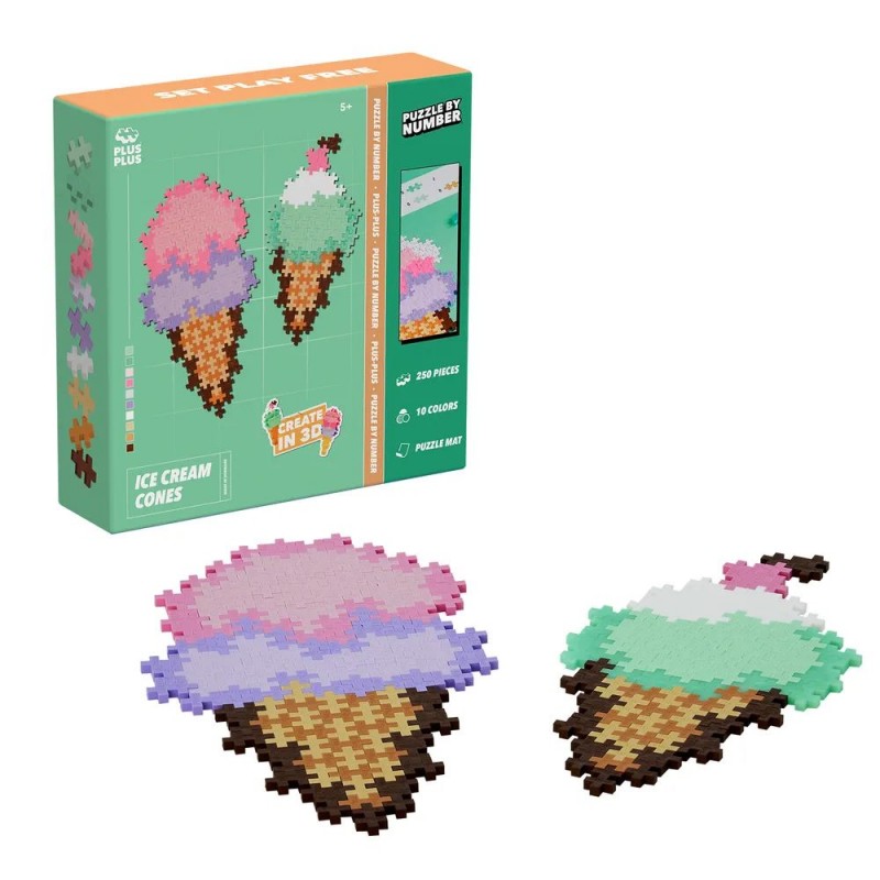 Plus Plus - Puzzle Cornet de glace - 250 pièces