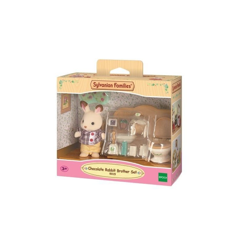 Frère lapin chocolat et toilettes - Sylvanian Families