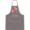 Tablier Adulte (+ poche) C&Cie Je cuisine avec amour