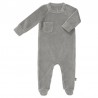 Pyjama bébé en velours - Gris (Newborn)