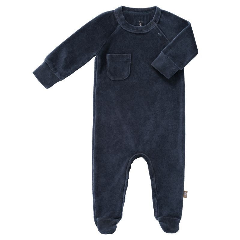 Pyjama bébé en velours - Bleu indigo (0-3M)