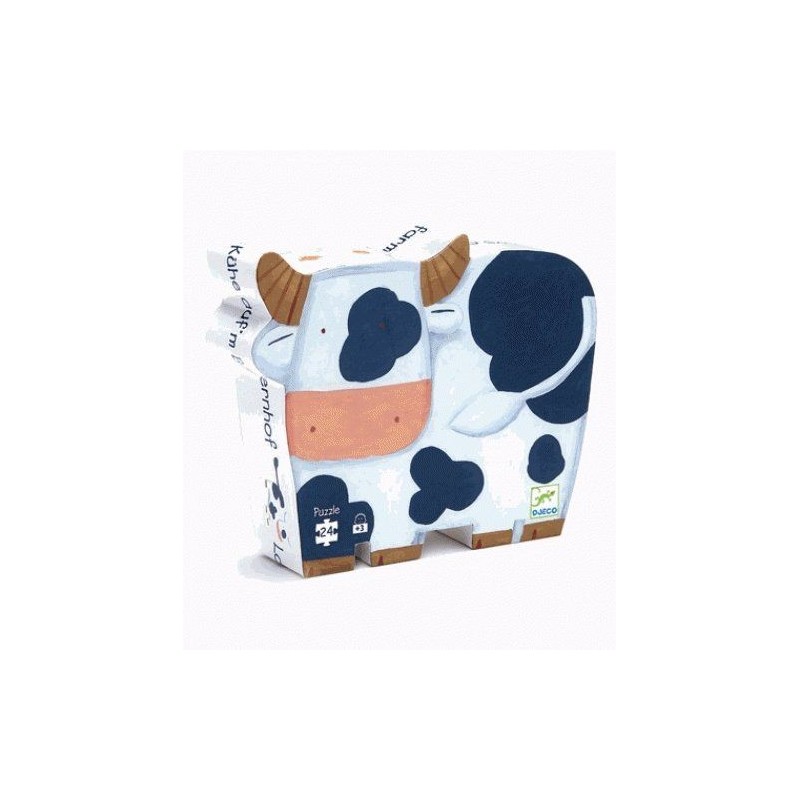 Puzzle  silhouette - Les vaches à la ferme