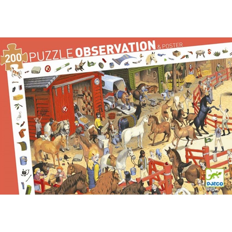 Puzzle observation 200pcs - Equitation