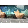 Jouet de bain Oli&Carol - Bateau origami menthe
