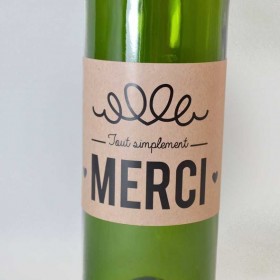 Etiquette de vin - Merci