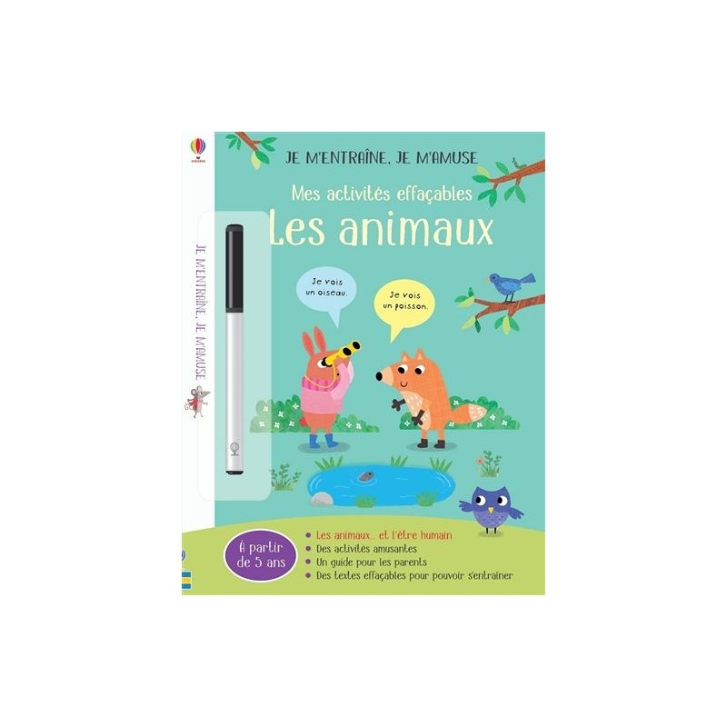 Mes activités effaçables - Les animaux Mes activités effaçables - Les animaux