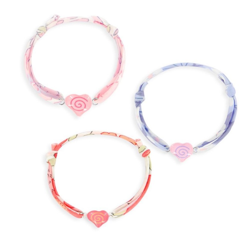 Bracelet ruban liberty coeurs couleurs Bracelet ruban liberty coeurs couleurs
