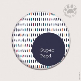 Magnet rond - Super Papi
