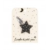 Barrette étoile - Glitter noir